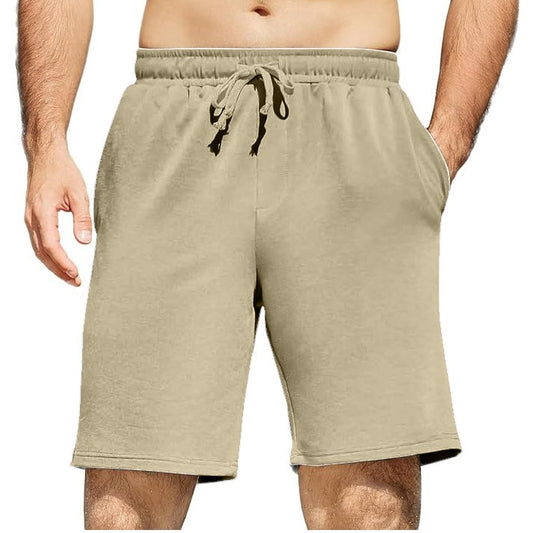 24 Pack Men's Classic Fleece Lounge Shorts - Oatmeal