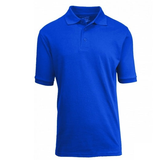 Men's Short Sleeve Pique Polo Shirt in Royal Blue