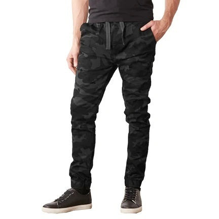 24 Pack Men's Stretch Drawstring Twill Joggers - Urban Camo